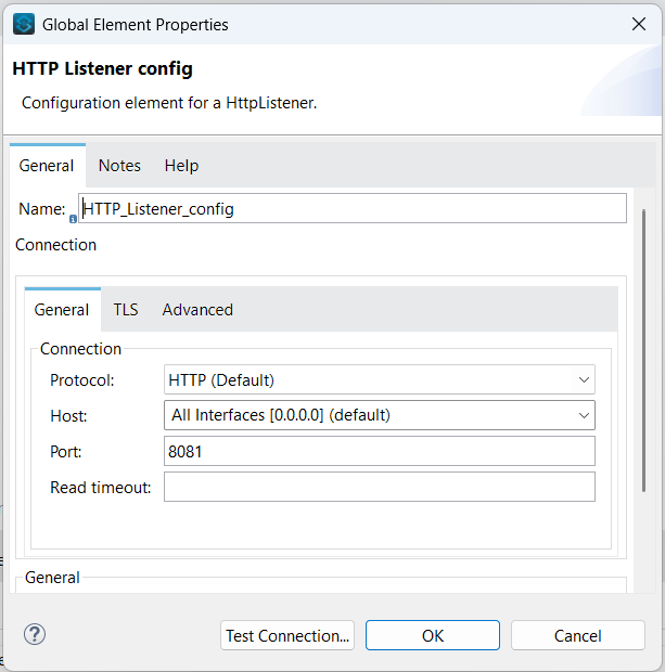 Drag and drop the HTTP Listener Connector