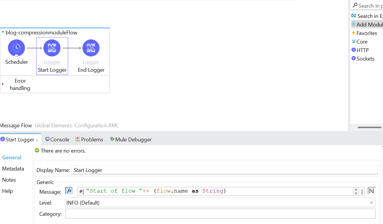Start logger and end logger