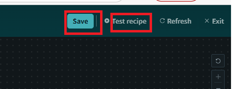 Save and test the recipe