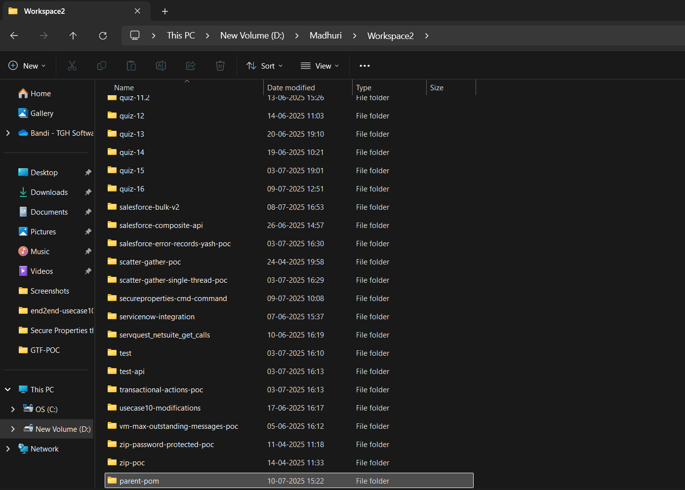 reate parent-pom folder and add pom.xml in workspace.