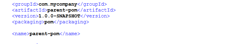 Set parent POM for configuration only