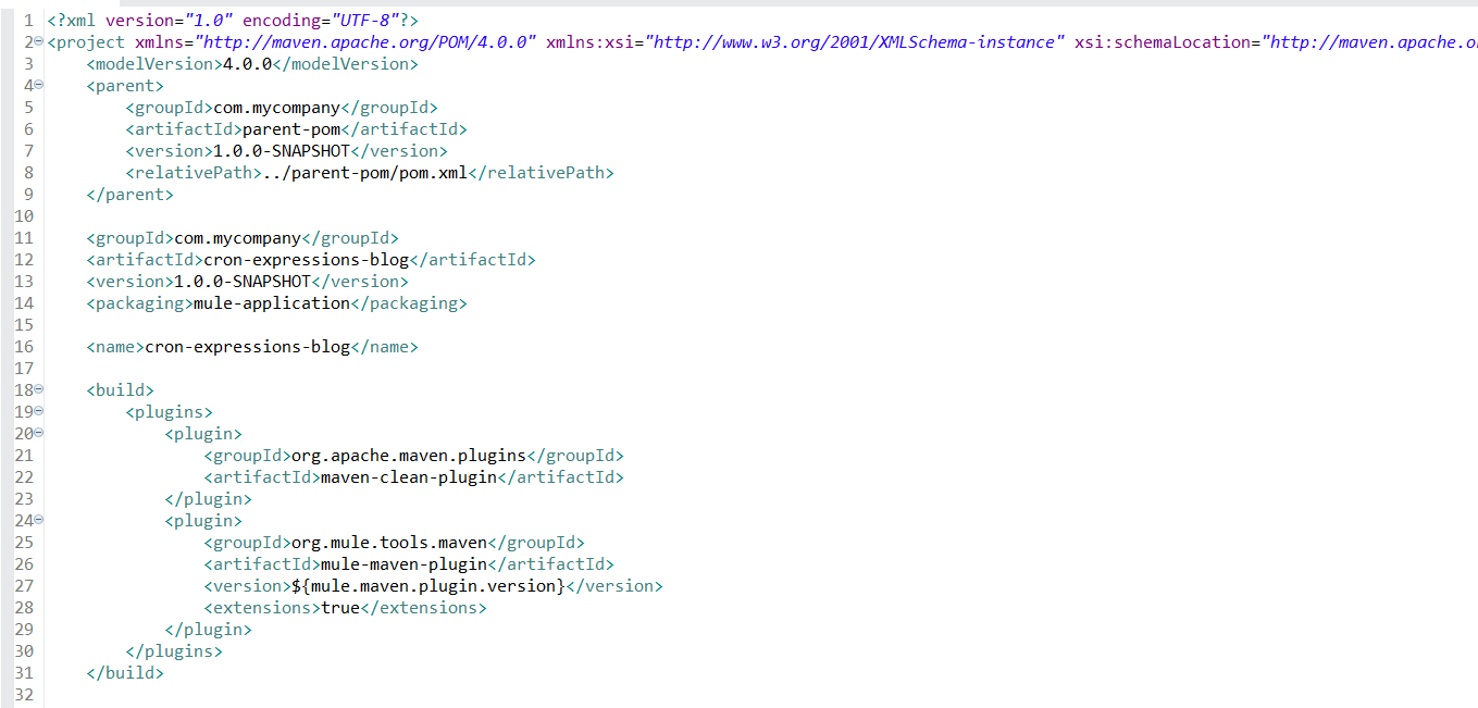 Application POM now contains only app-specific details
