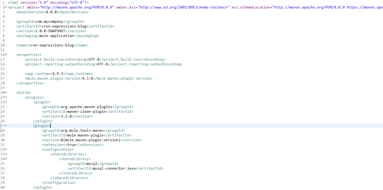 Navigate to the pom.xml