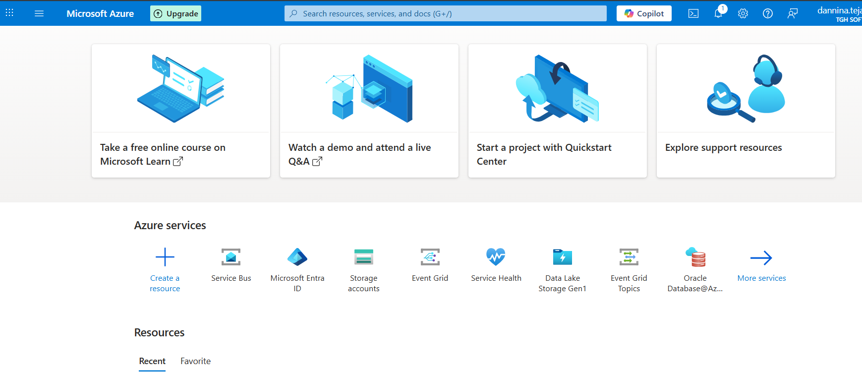 Create Azure free account