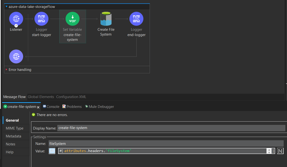 Set filesystem variable