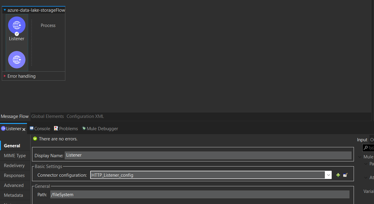 Mule HTTP listener setup