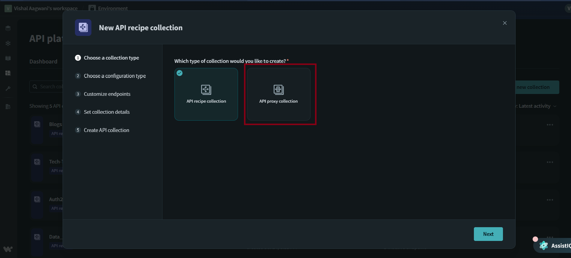 API proxy collection