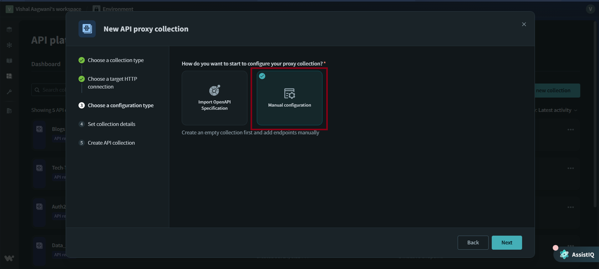 Manual configuaration