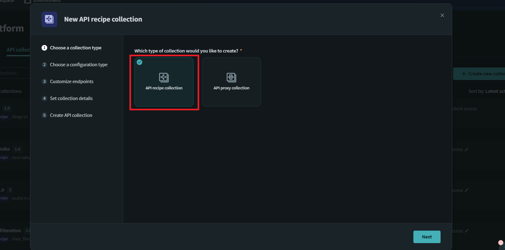 New API recipe collection 