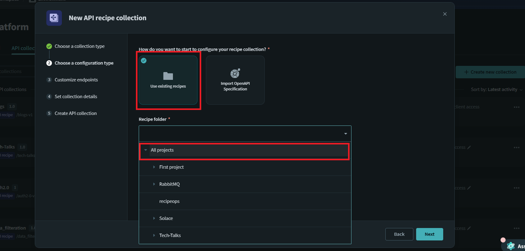 Use existing recipes