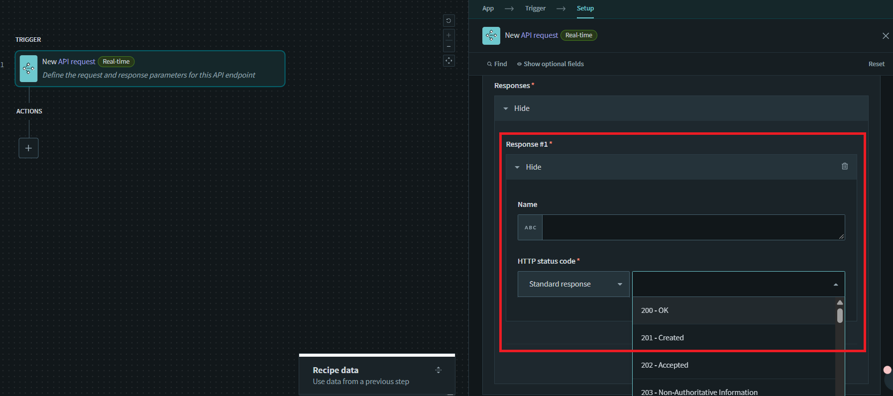 Create Response for API