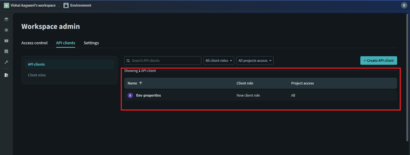 Client role selection