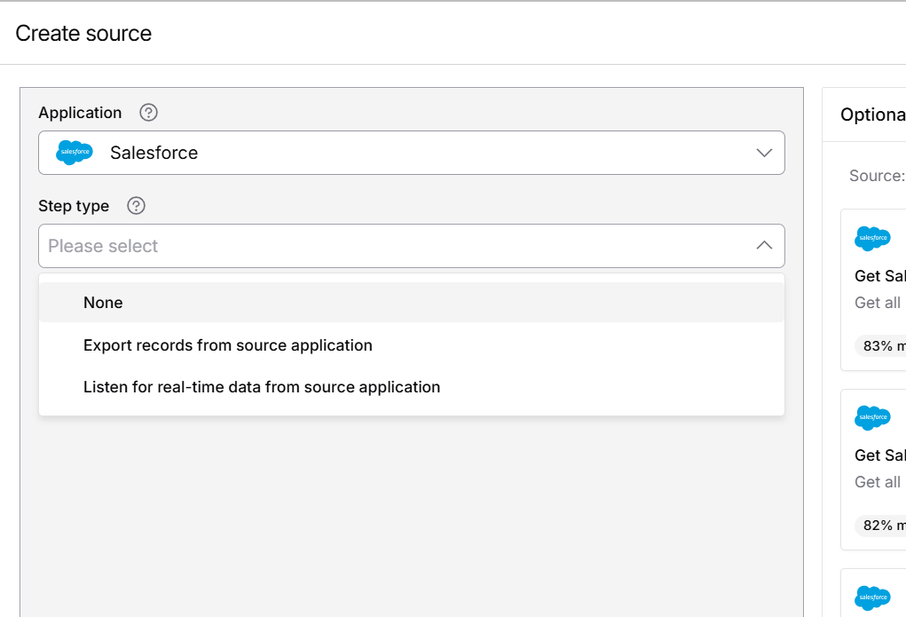 Export record from source application